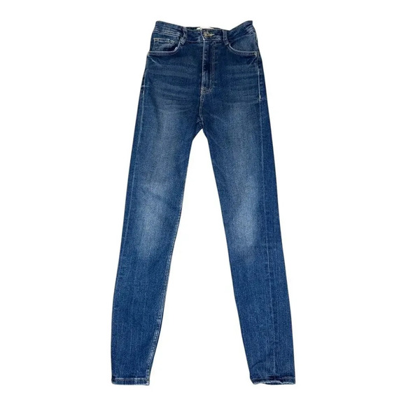 Zara‎ Women's Size 4 Mid-Rise Skinny Jeans Blue Denim - Picture 1 of 5